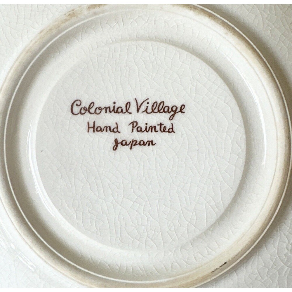 1 Replacement Colonial Village Tea Plate Saucer Hand painted Japan - Picture 7 of 7